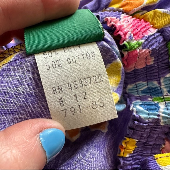 VTG 80s Retro NWT Light Purple Abstract Butterfly Print Skirt - Picture 6 of 8